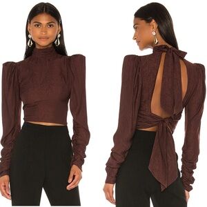 L’ACADEMIE The Basil Top in Burgundy Size M